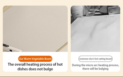 TINSOL Portable Silicone Food Warmer Pad with 8 Temperature Settings for Meal Insulation and Heating