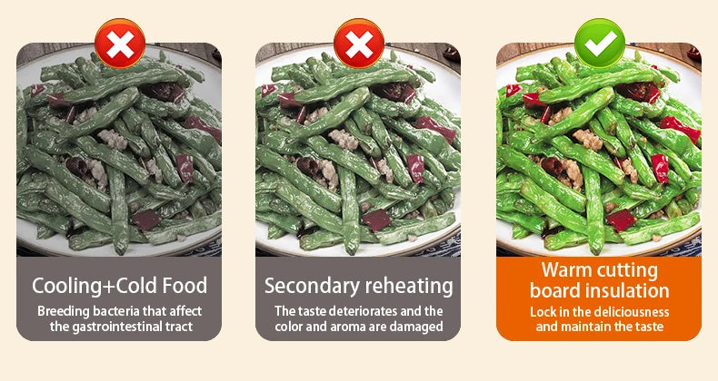 TINSOL Portable Silicone Food Warmer Pad with 8 Temperature Settings for Meal Insulation and Heating